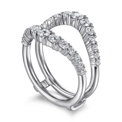 New Gabriel & Co. 14K White Gold Diamond Ring Enhancer - 0.95 ct