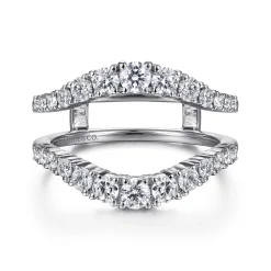 New Gabriel & Co. 14K White Gold Diamond Ring Enhancer - 0.95 ct