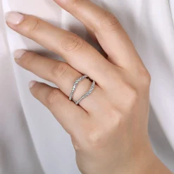 Sale Gabriel & Co. 14K White Gold Diamond Ring Enhancer - 0.5 ct