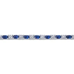 Online Gabriel & Co. 14K White Gold Diamond Sapphire Tennis Bracelet