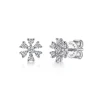 Hot Gabriel & Co. 14K White Gold Diamond Snowflake Stud Earrings