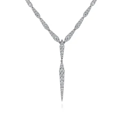 Clearance Gabriel & Co. 18K White Gold Diamond Spear Y Necklace