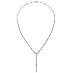 Clearance Gabriel & Co. 18K White Gold Diamond Spear Y Necklace
