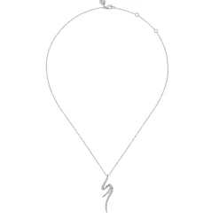 Hot Gabriel & Co. 14K White Gold Diamond Spike Bypass Drop Necklace