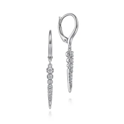 Sale Gabriel & Co. 14K White Gold Diamond Spike Drop Earrings