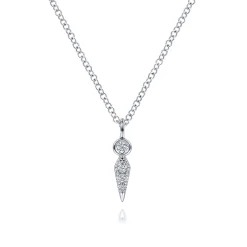 Hot Gabriel & Co. 14K White Gold Diamond Spike Pendant Necklace