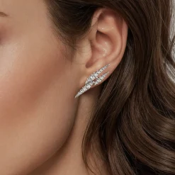 New Gabriel & Co. 14K White Gold Diamond Spike Stud Earrings