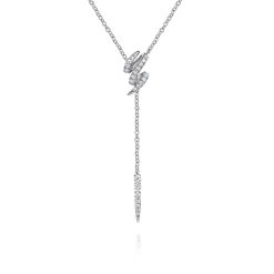 Clearance Gabriel & Co. 14K White Gold Diamond Spike Y Necklace