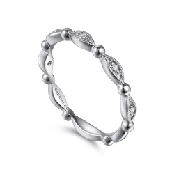 Clearance Gabriel & Co. 14K White Gold Diamond Stackable Ring-Bujukan