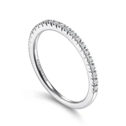 Hot Gabriel & Co. 14K White Gold Diamond Stackable Ring