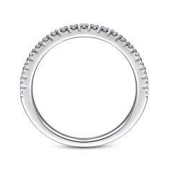 Hot Gabriel & Co. 14K White Gold Diamond Stackable Ring