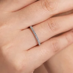 Sale Gabriel & Co. 14K White Gold Diamond Stackable Ring