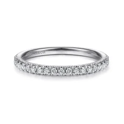 Sale Gabriel & Co. 14K White Gold Diamond Stackable Ring