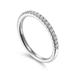 Sale Gabriel & Co. 14K White Gold Diamond Stackable Ring
