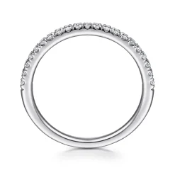 Sale Gabriel & Co. 14K White Gold Diamond Stackable Ring