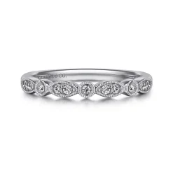 Online Gabriel & Co. 14K White Gold Diamond Stackable Ladies Ring