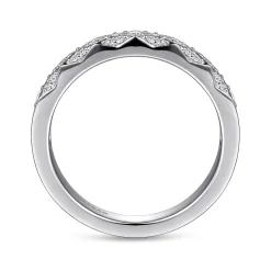 Hot Gabriel & Co. 14K White Gold Diamond Stackable Ring