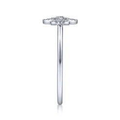Sale Gabriel & Co. 14K White Gold Diamond Starburst Ring