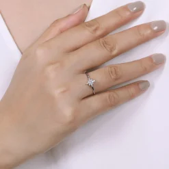 Sale Gabriel & Co. 14K White Gold Diamond Starburst Ring
