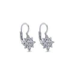 Gabriel & Co. 14K White Gold Diamond Star Drop Earrings