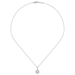 Clearance Gabriel & Co. 14K White Gold Diamond Star of David Pendant Necklace