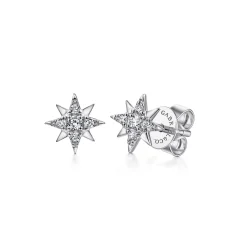 Clearance Gabriel & Co. 14K White Gold Diamond Star Stud Earrings
