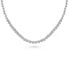 Outlet Gabriel & Co. 14K White Gold Diamond Station Necklace