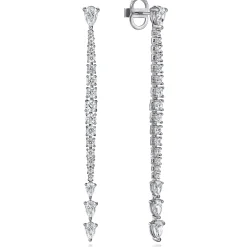 New Gabriel & Co. 18K White Gold Diamond Stud Drop Earrings