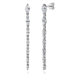 Online Gabriel & Co. 14K White Gold Diamond Stud Drop Earrings