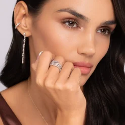 Online Gabriel & Co. 14K White Gold Diamond Stud Drop Earrings