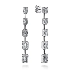 New Gabriel & Co. 18K White Gold Diamond Stud Earrings