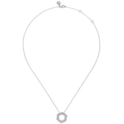 Online Gabriel & Co. 14K White Gold Diamond Swirl Pendant Necklace