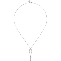 Clearance Gabriel & Co. 14K White Gold Diamond Teardrop Drop Necklace