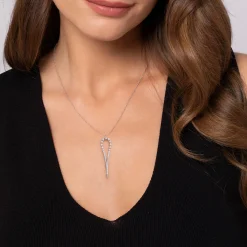 Clearance Gabriel & Co. 14K White Gold Diamond Teardrop Drop Necklace