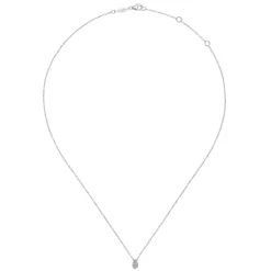 Online Gabriel & Co. 14K White Gold Diamond Teardrop Pendant Necklace