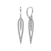 New Gabriel & Co. 14K White Gold Diamond Teardrop Earrings with Center Drops