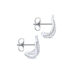 Gabriel & Co. 14K White Gold Diamond Tendril Stud Earrings