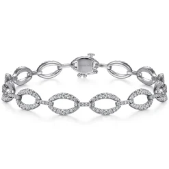 New Gabriel & Co. 14K White Gold Diamond Tennis Bracelet