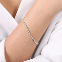 Outlet Gabriel & Co. 14K White Gold Diamond Tennis Bracelet