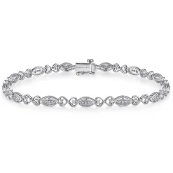 Hot Gabriel & Co. 14K White Gold Diamond Tennis Bracelet
