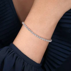 New Gabriel & Co. 14K White Gold Diamond Tennis Bracelet