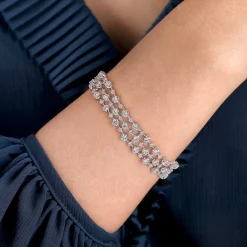 New Gabriel & Co. 18K White Gold Diamond Tennis Bracelet