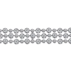 New Gabriel & Co. 18K White Gold Diamond Tennis Bracelet
