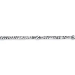 Discount Gabriel & Co. 14K White Gold Diamond Tennis Bracelet with Bezel Set Diamond Stations