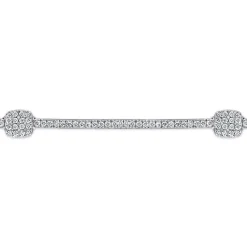 Online Gabriel & Co. 14K White Gold Diamond Tennis Bracelet with Diamond Cube Stations