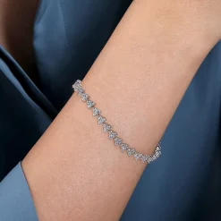 New Gabriel & Co. 14K White Gold Diamond Tennis Bracelet