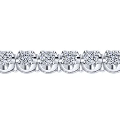 Best Gabriel & Co. 14K White Gold Diamond Tennis Bracelet