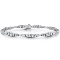 New Gabriel & Co. 14K White Gold Diamond Tennis Bracelet
