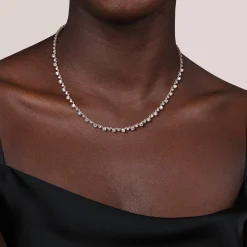 Hot Gabriel & Co. 14K White Gold Diamond Tennis Necklace