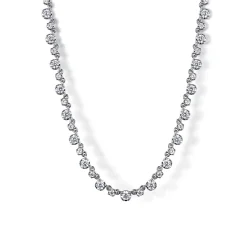 Hot Gabriel & Co. 14K White Gold Diamond Tennis Necklace